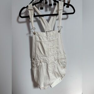 We The Free Off-White Denim Overalls